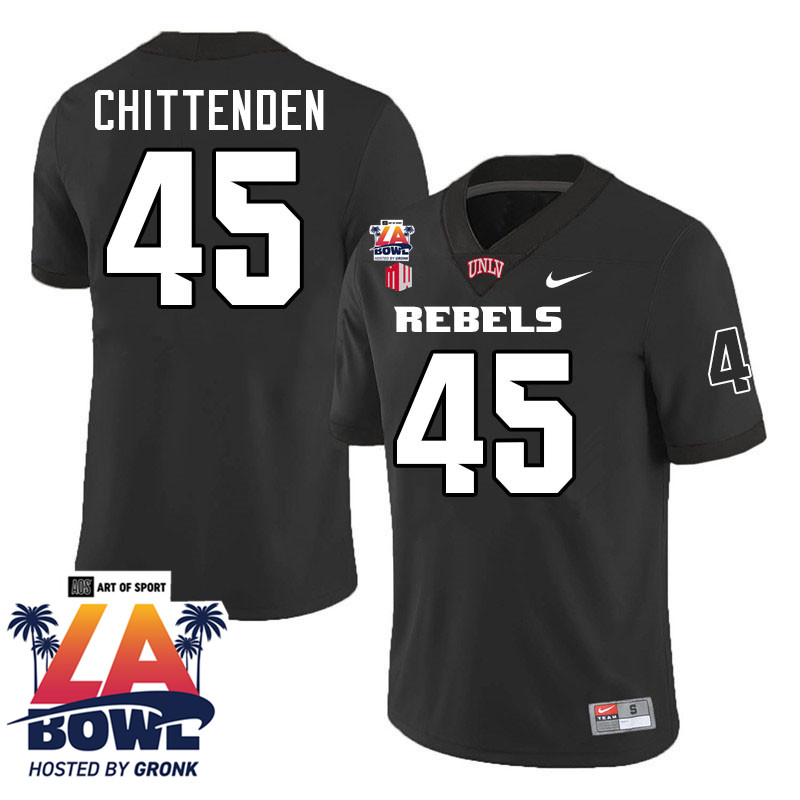 Caden Chittenden LA Bowl Jersey,UNLV Rebels 2024 LA Bowl Jersey-Black